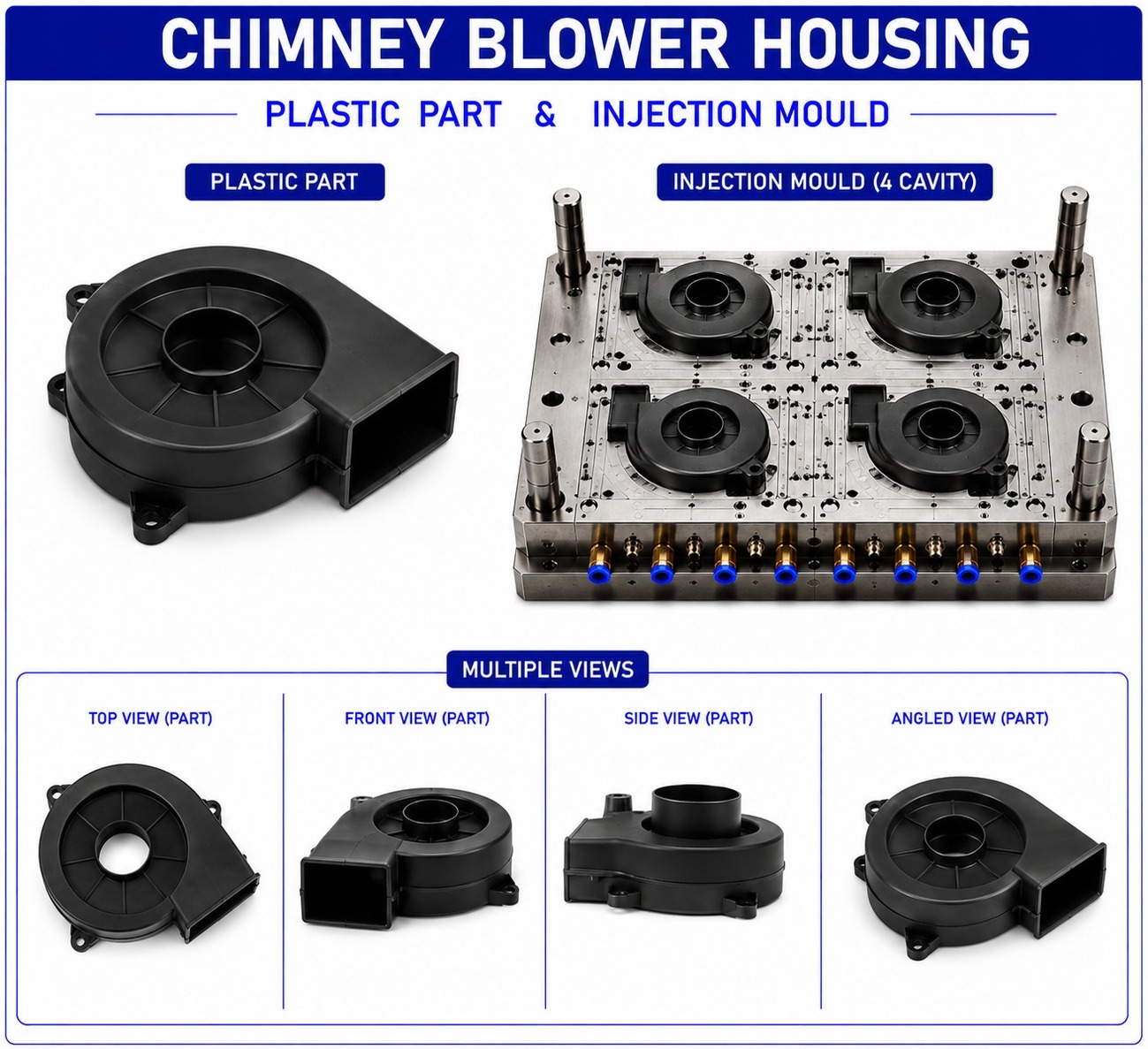 Chimney Plastic Blower Housing Mould and Moulding Service